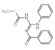 N-(N-methylsulfanylcarbonyl-N-phenyl-carbamimidoyl)benzamide结构式