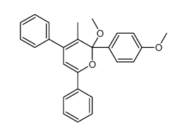 2-methoxy-2-(4-methoxyphenyl)-3-methyl-4,6-diphenylpyran结构式