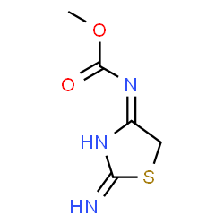 -delta-4,N-Thiazolidinecarbamic acid,2-imino-,methyl ester (8CI) Structure