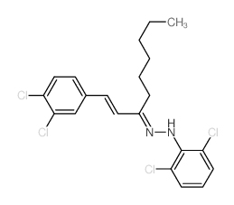 2,6-dichloro-N-[1-(3,4-dichlorophenyl)non-1-en-3-ylideneamino]aniline picture