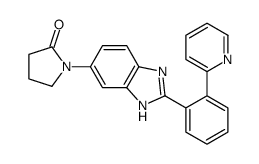 1-[2-(2-pyridin-2-ylphenyl)-3H-benzimidazol-5-yl]pyrrolidin-2-one结构式