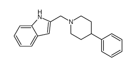 2-[(4-phenylpiperidin-1-yl)methyl]-1H-indole结构式