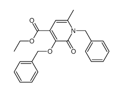 1-benzyl-3-benzyloxy-6-methyl- 2(1H)-pyridinone-4-carboxylic acid ethyl ester结构式