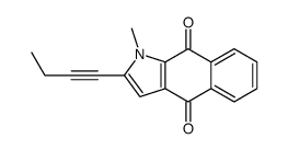 2-but-1-ynyl-1-methylbenzo[f]indole-4,9-dione结构式
