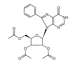 2',3',5'-tri-O-acetyl-8-phenylinosine结构式