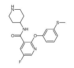 5-fluoro-2-(3-methylsulfanyl-phenoxy)-N-piperidin-4-yl-nicotinamide结构式