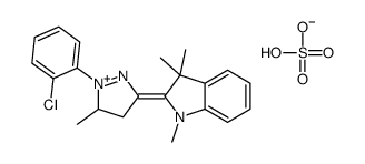 2-[1-(2-chlorophenyl)-4,5-dihydro-5-methyl-1H-pyrazol-3-yl]-1,3,3-trimethyl-3H-indolium hydrogen sulphate picture