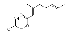 (2-amino-2-oxoethyl) 3,7-dimethylocta-2,6-dienoate Structure