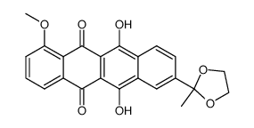6,11-dihydroxy-1-methoxy-8-(2-methyl-1,3-dioxolan-2-yl)tetracene-5,12-dione Structure