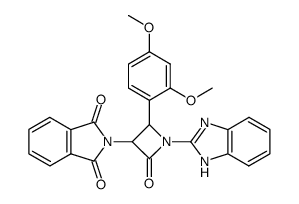 2-[1-(1H-Benzoimidazol-2-yl)-2-(2,4-dimethoxy-phenyl)-4-oxo-azetidin-3-yl]-isoindole-1,3-dione结构式