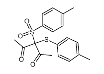 3-(p-tolylthio)-3-tosylpentane-2,4-dione Structure