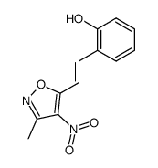 3-methyl-4-nitro-5-[2-(2-hydroxyphenyl)ethenyl]isoxazole Structure