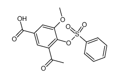 3-acetyl-4-benzenesulfonyloxy-5-methoxy-benzoic acid Structure