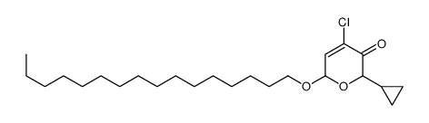 4-chloro-6-cyclopropyl-2-hexadecoxy-2H-pyran-5-one结构式