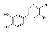2-溴-N-[2-(3,4-二羟基苯基)乙基]丙酰胺结构式