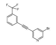 3-bromo-5-(3-trifluoromethylphenylethynyl)-pyridine结构式