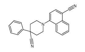 1-(4-cyanonaphthalen-1-yl)-4-phenylpiperidine-4-carbonitrile Structure