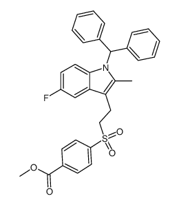 methyl 4-[[2-[1-(diphenylmethyl)-5-fluoro-2-methyl-1H-indol-3-yl]ethyl]sulfonyl]benzoate Structure