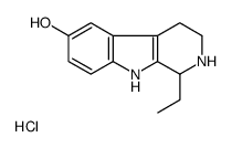 1-ethyl-2,3,4,9-tetrahydro-1H-pyrido[3,4-b]indol-6-ol,hydrochloride结构式