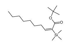 tert-butyl 2-(trimethylsilyl)dec-2-enoate结构式