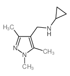 环丙基-(1,3,5-三甲基-1H-吡唑-4-基甲基)-胺结构式