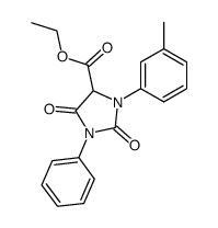 1-(3-methylphenyl)-3-phenyl-5-carbethoxyhydantoin结构式