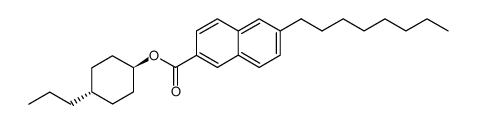 6-n-Octyl-naphthalen-2-carbonsaeure-trans-4-n-propyl-cyclohexylester Structure