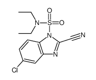 5-chloro-2-cyano-N,N-diethylbenzimidazole-1-sulfonamide Structure