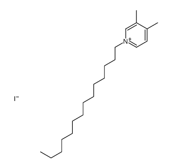3,4-dimethyl-1-tetradecylpyridin-1-ium,iodide Structure