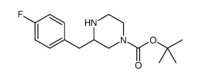 3-(4-FLUORO-BENZYL)-PIPERAZINE-1-CARBOXYLIC ACID TERT-BUTYL ESTER结构式