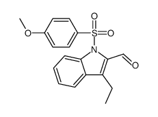 3-ethyl-1-(4-methoxyphenyl)sulfonylindole-2-carbaldehyde结构式