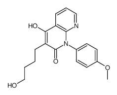 4-hydroxy-3-(4-hydroxybutyl)-1-(4-methoxyphenyl)-1,8-naphthyridin-2(1H)one结构式