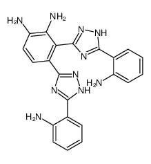 3,4-bis[3-(2-aminophenyl)-1H-1,2,4-triazol-5-yl]benzene-1,2-diamine结构式