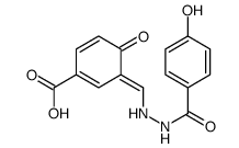 3-[[2-(4-hydroxybenzoyl)hydrazinyl]methylidene]-4-oxocyclohexa-1,5-diene-1-carboxylic acid结构式