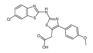 [2-(6-Chloro-benzothiazol-2-ylamino)-4-(4-methoxy-phenyl)-thiazol-5-yl]-acetic acid结构式