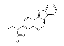 N-ethyl-N-[3-methoxy-4-(7H-purin-8-yl)phenyl]methanesulfonamide Structure