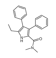 5-ethyl-N,N-dimethyl-3,4-diphenyl-1H-pyrrole-2-carboxamide结构式
