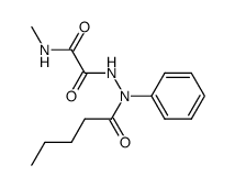 N-Methyl-2-oxo-2-(N'-pentanoyl-N'-phenyl-hydrazino)-acetamide Structure