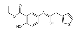 ethyl 2-hydroxy-5-[(2-thiophen-3-ylacetyl)amino]benzoate Structure