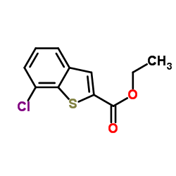 Ethyl 7-chloro-1-benzothiophene-2-carboxylate结构式