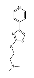 N,N-dimethyl-2-<4'-(pyridin-4''-yl)thiazol-2'-ylthio>ethylamine结构式