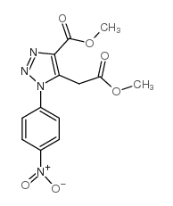 METHYL 5-(2-METHOXY-2-OXOETHYL)-1-(4-NITROPHENYL)-1H-1,2,3-TRIAZOLE-4-CARBOXYLATE structure
