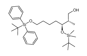 (2S,3S)-3-(tert-butyldimethylsilyloxy)-7-(tert-butyldiphenylsilyloxy)-2-methylheptan-1-ol Structure