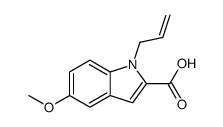 5-methoxy-1-prop-2-enylindole-2-carboxylic acid结构式