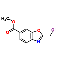 Methyl 2-(chloromethyl)-1,3-benzoxazole-6-carboxylate结构式