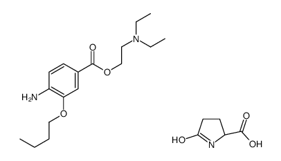 5-oxo-L-proline, compound with 2-(diethylamino)ethyl 4-amino-3-butoxybenzoate (1:1) Structure