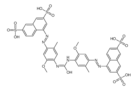 4,4'-[carbonylbis[imino(5-methoxy-2-methyl-4,1-phenylene)azo]]bis(naphthalene-2,7-disulphonic) acid structure