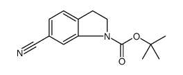 1-Boc-6-cyano-2,3-dihydro-indole结构式