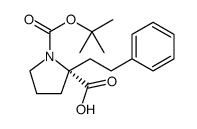 Boc-(S)-alpha-phenethyl-L-proline Structure