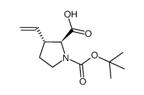 N-benzyloxycarbonyl-3-vinylpyrrolidine-2-carboxylic acid Structure